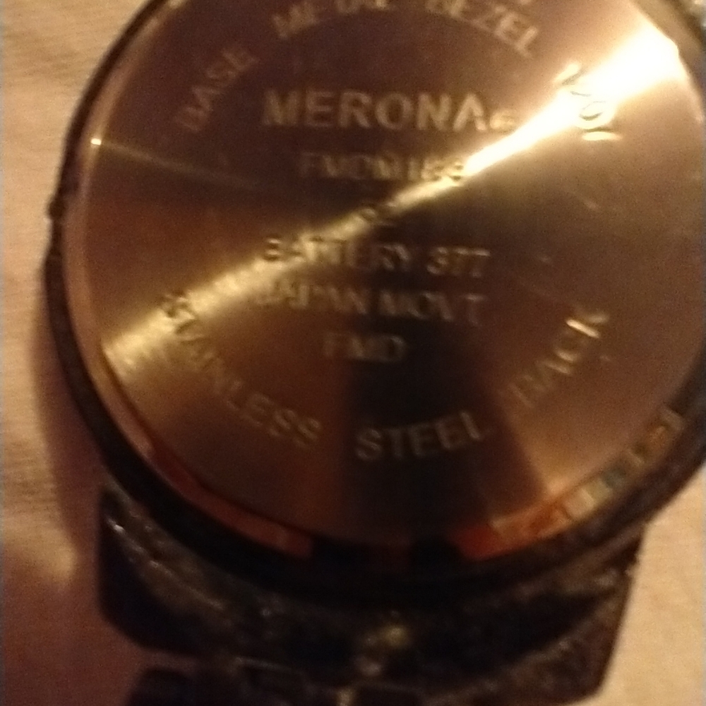 Men's black merona watch - Picture 4 of 7